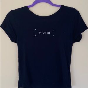 Forever 21 black Proper crop top